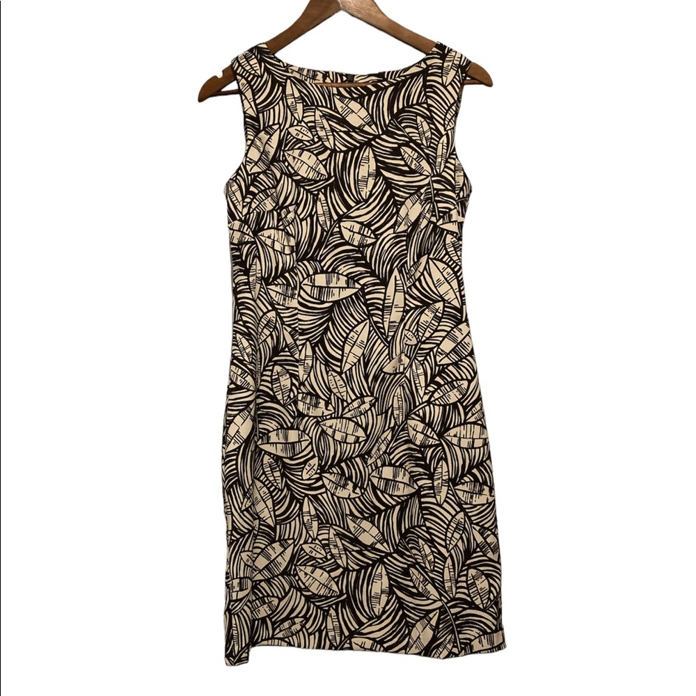 3/$30 Dress Barn Tropical Print Midi Dress Size 4